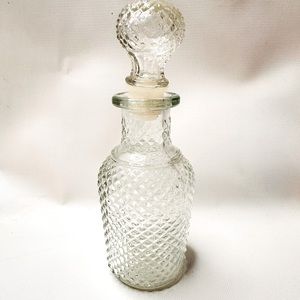 VTG Avon Diamond Cut Decanter Perfume Bottle Glass Unique Collection Art
